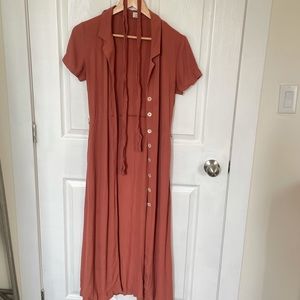 Wilfred aritzia midi button up dress